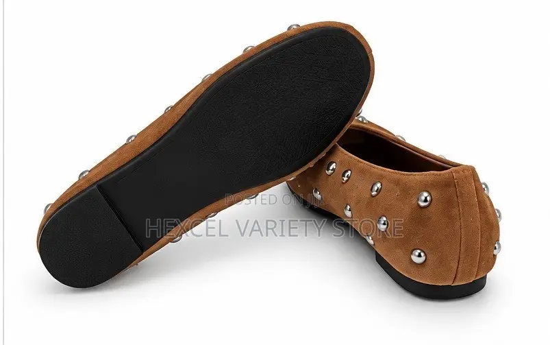 Ladies Studded Ballet Flat Shoes – Stylish Casual Flats