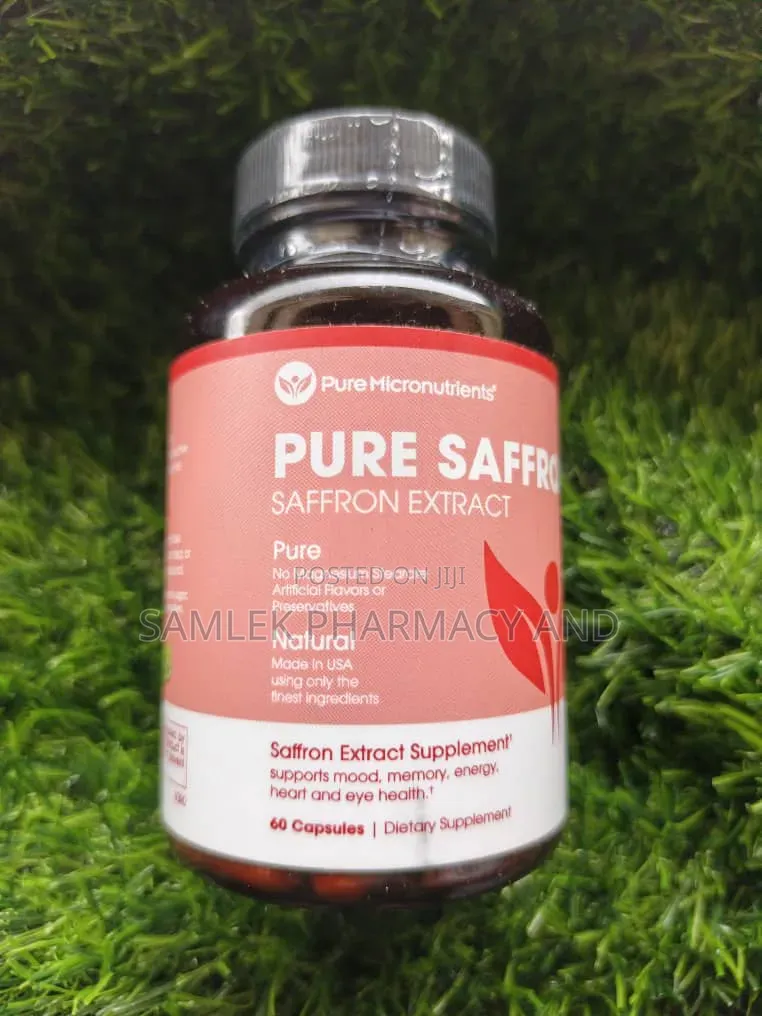 100% Pure Saffron Extract Capsules,mood,energy,eye,memory Heart Health