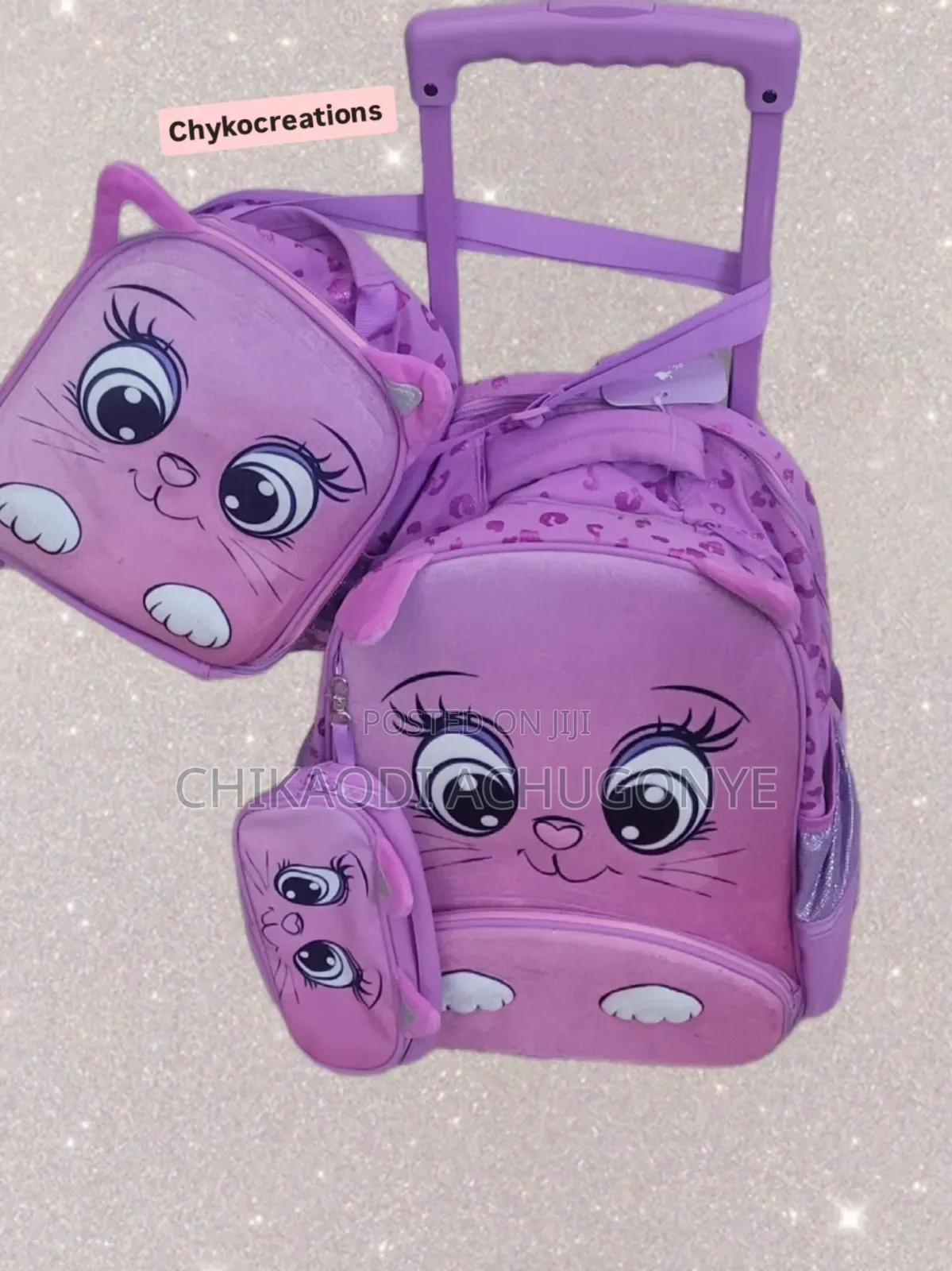 Glossy Bird School Bag, Trolley