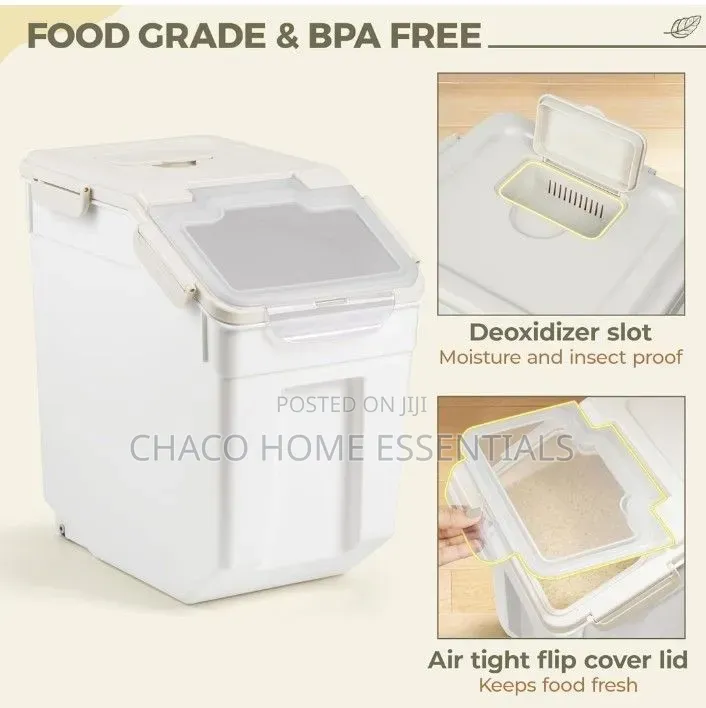Heavy Duty Food Storage Box With Airtight Flip Lid – 10kg 15kg 25kg