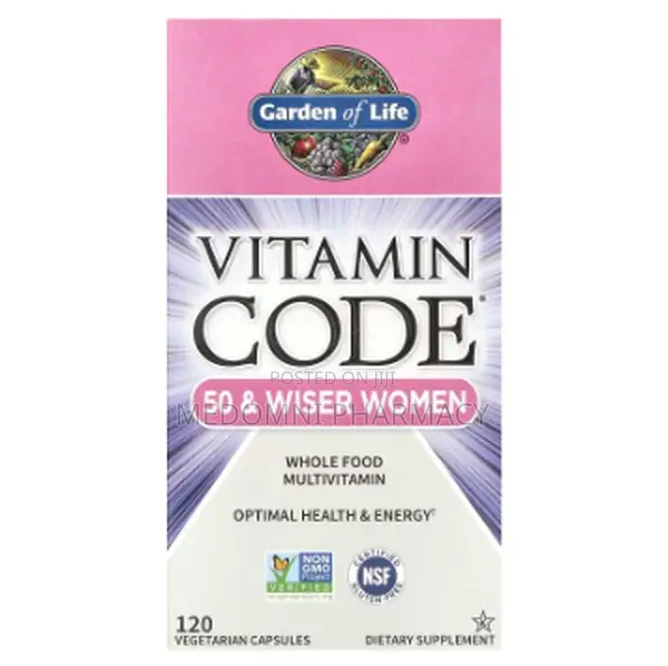 Garden of Life Vitamin Code 50 Wiser Women Multi – 120 Veg Capsules