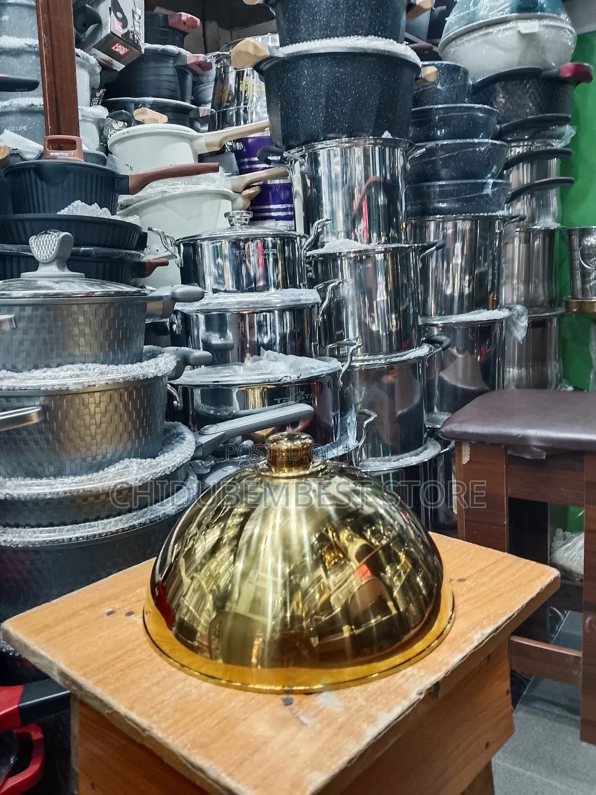 Stainless Steel Food Cover Gold