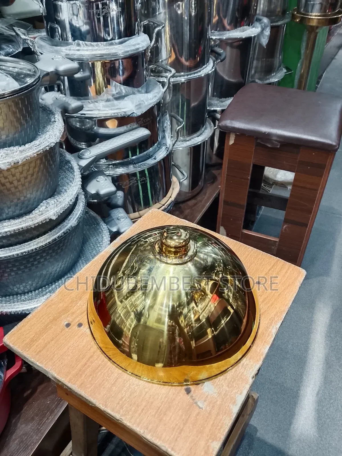 Stainless Steel Food Cover Gold