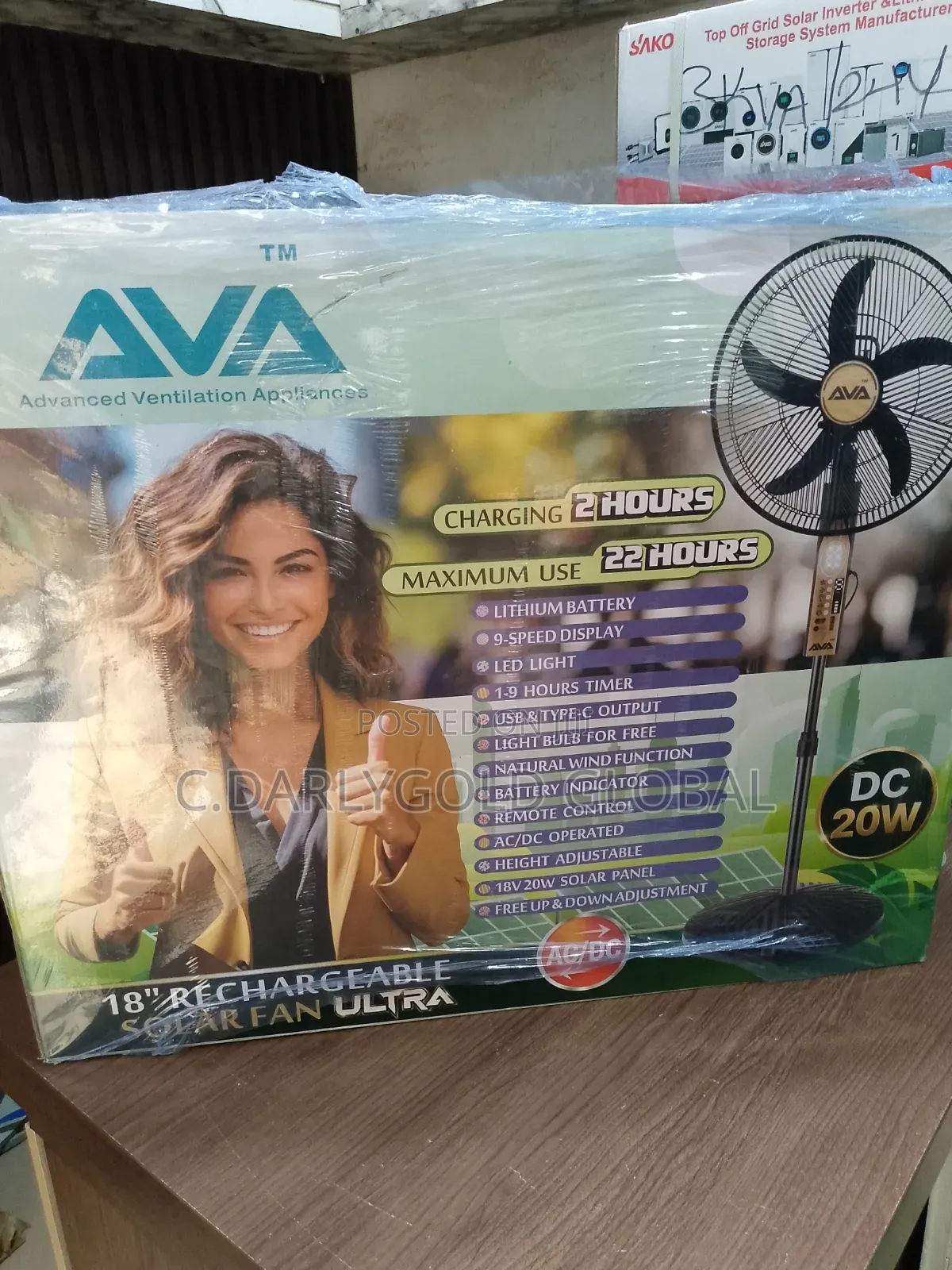 Ava Solar 18inches Rechargeable