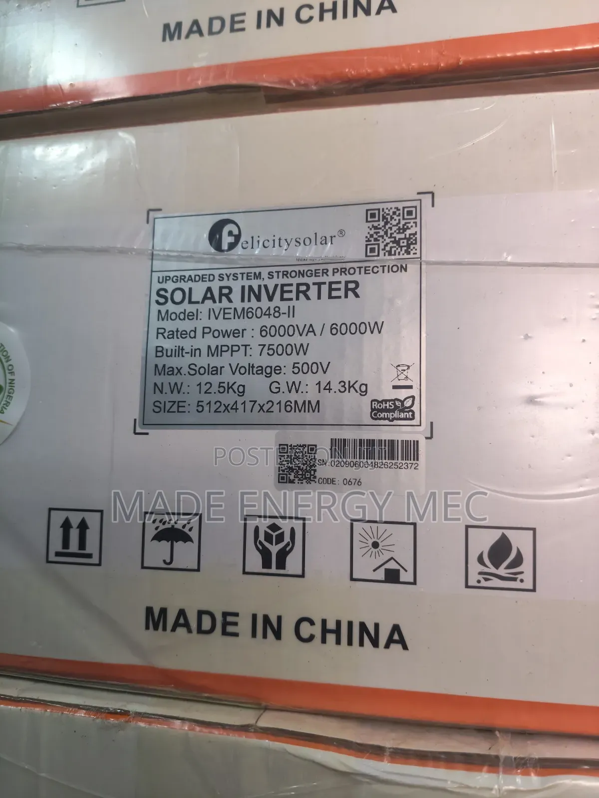 Felicity Solar 6kva / 6kw 48v Hybrid Solar Inverter — Ivem6048-Ii