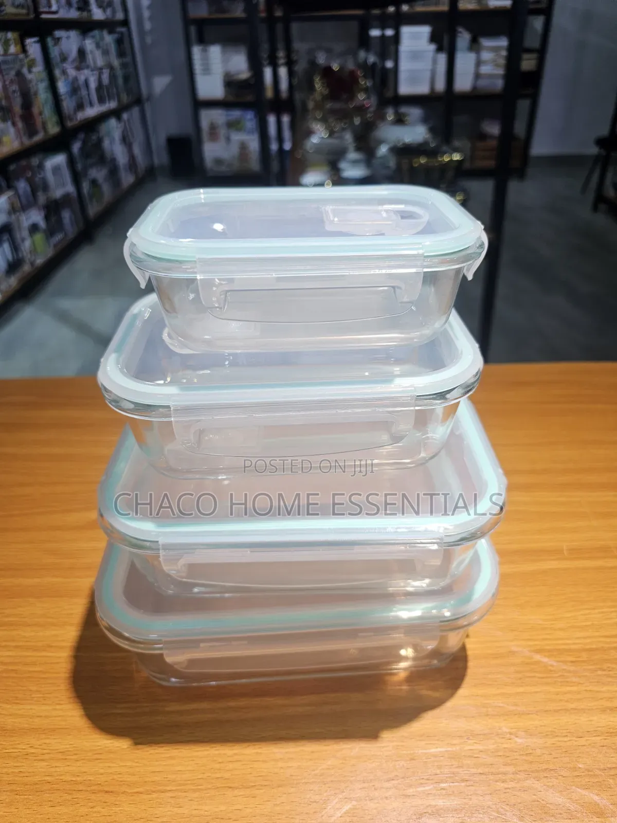 Airtight Glass Food Storage Containers (3-Piece 4-Piece)