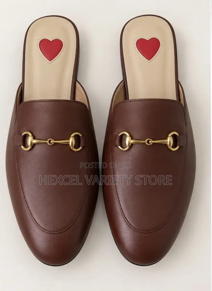Classic Brown Horsebit Mule Loafers – Flat Slip-on Shoes
