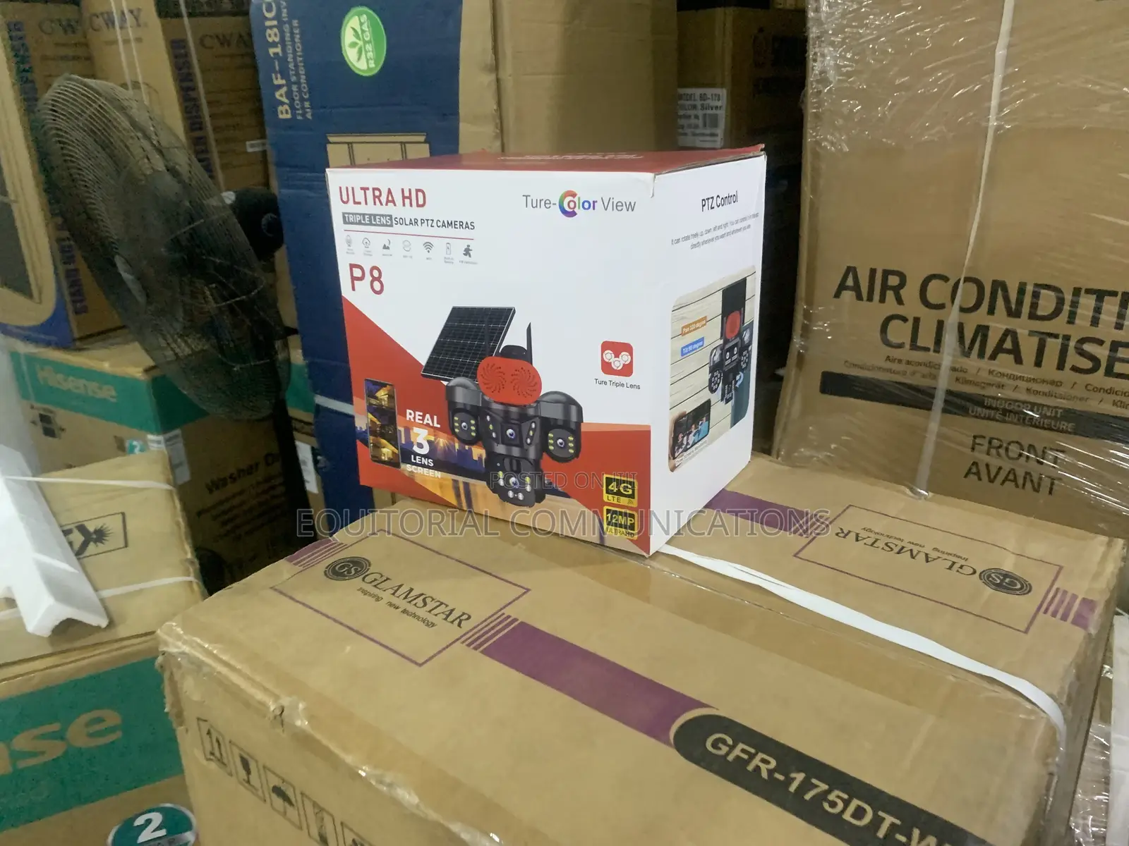 Ultra HD Triple Lens Outdoor Solar Surveillance Camera