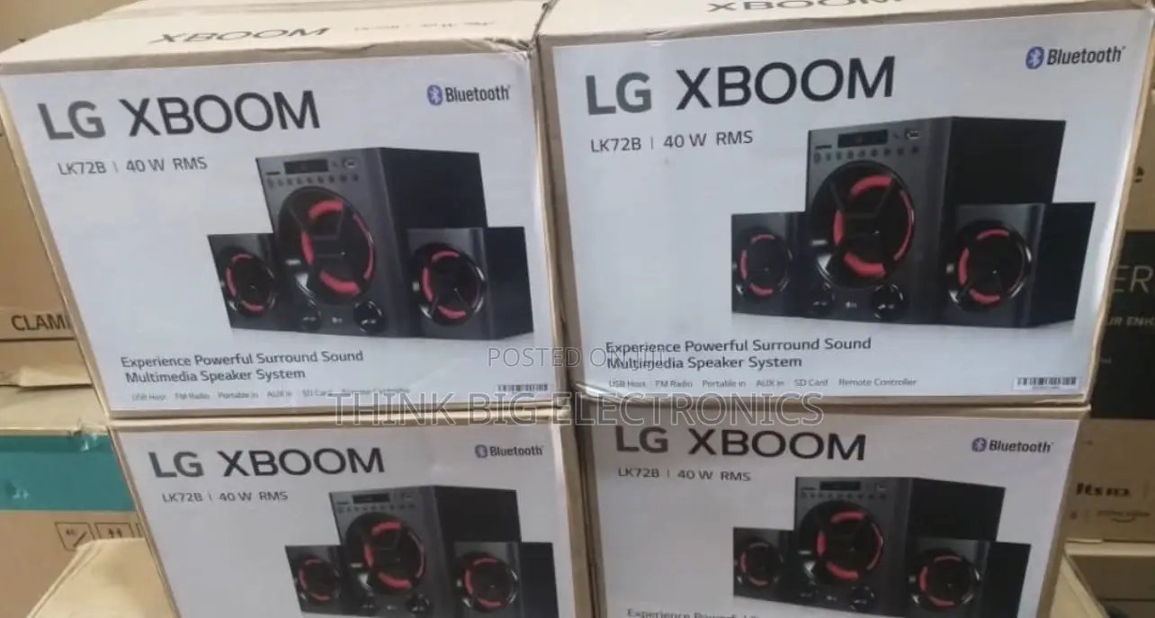 Original LG XBOOM LK72B Multimedia Speaker System - 40W RMS
