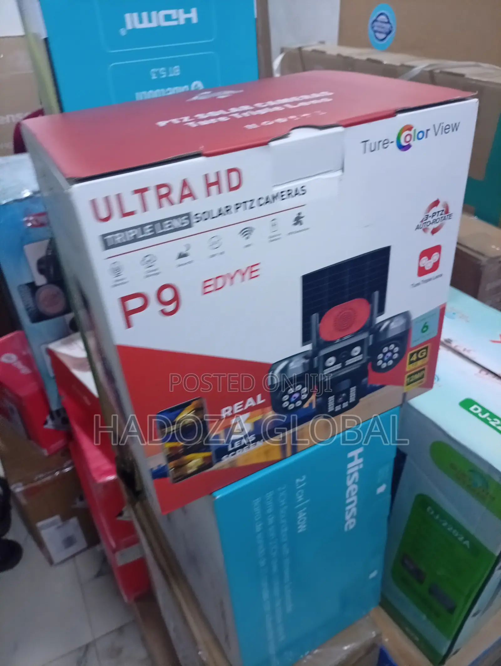Long Runtime Solar PTZ CCTV Camera With Three Lens