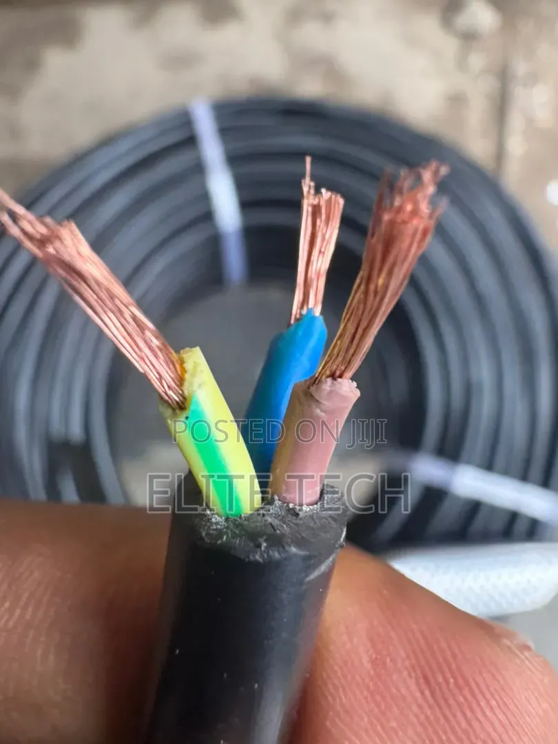Pure Copper 4mm X 3 Core Flexible Cable (Full Gauge)