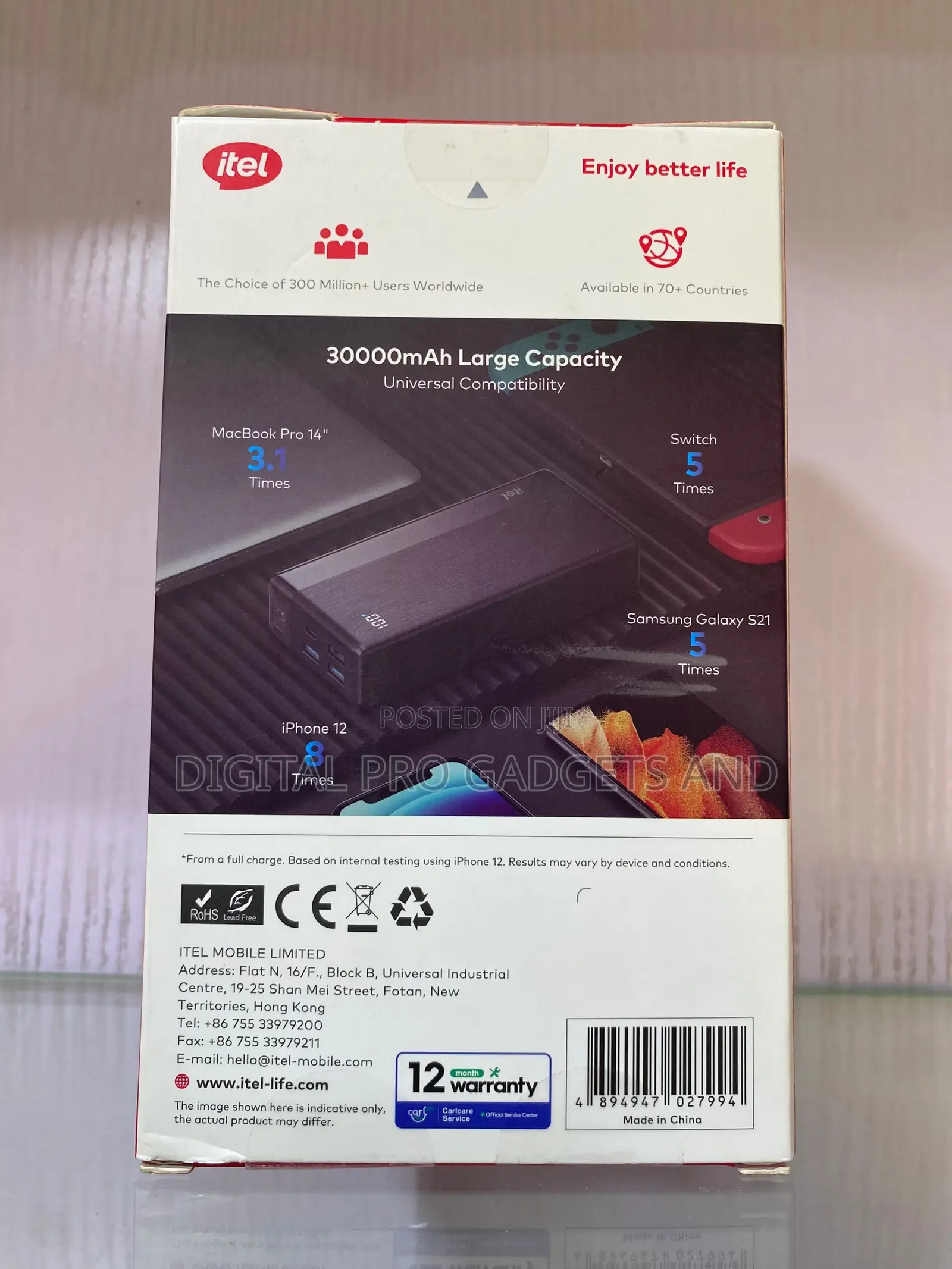 Itel Power Bank 30000mAh