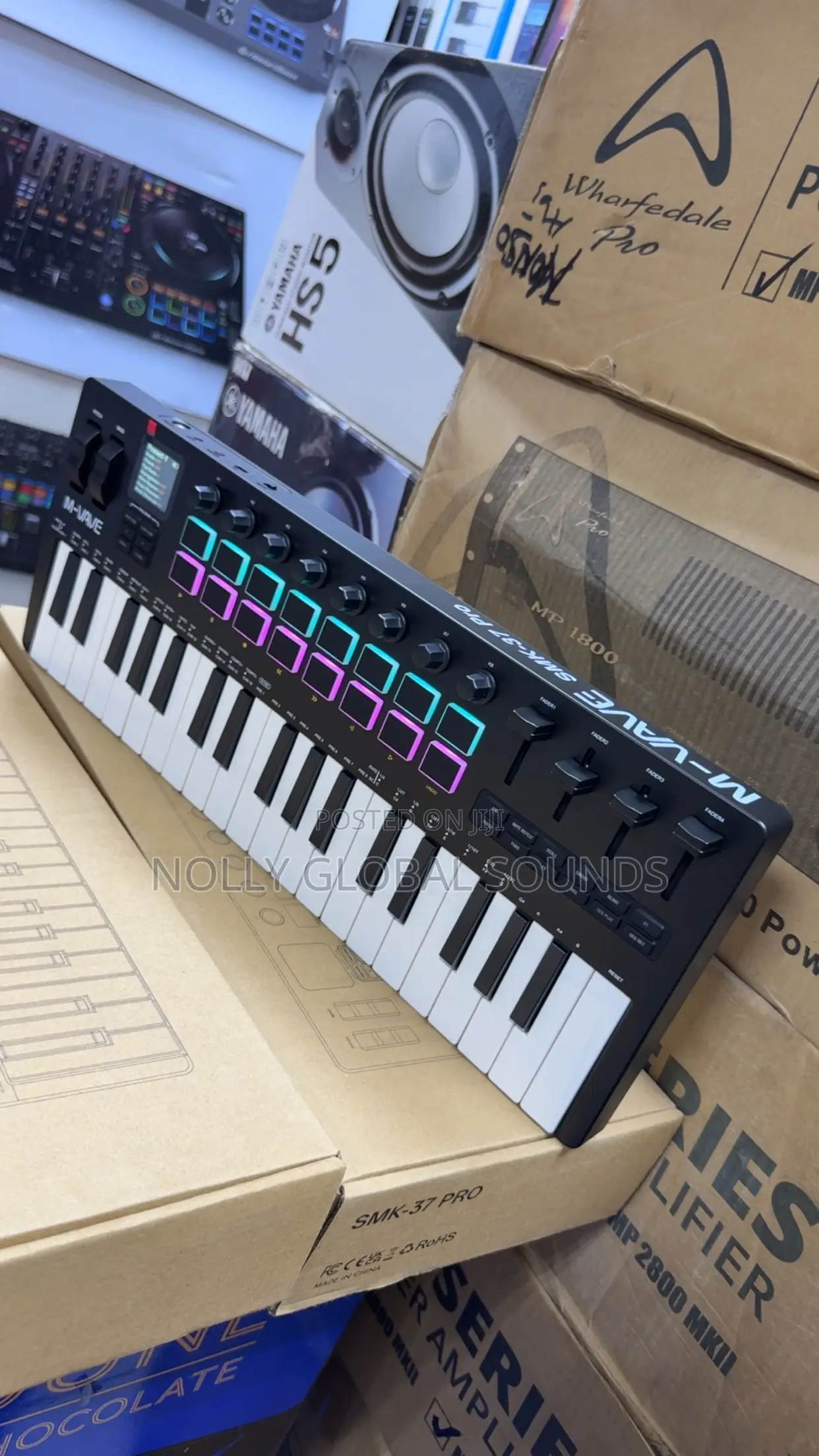 M-Vave SMK-37 PRO MIDI Keyboard Controller With Backlit RGB Drum Pads,