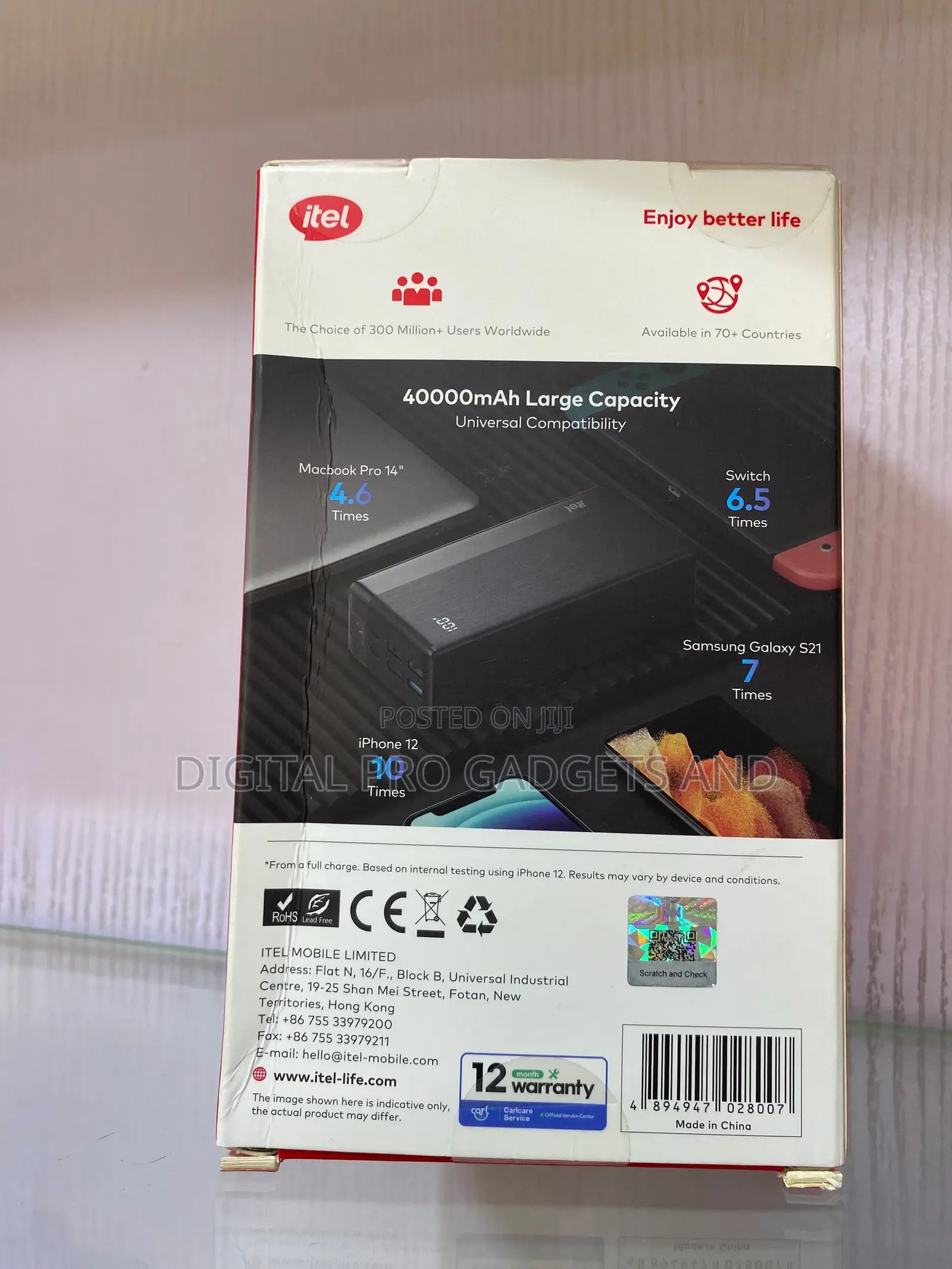 Itel Power Bank 40000mAh