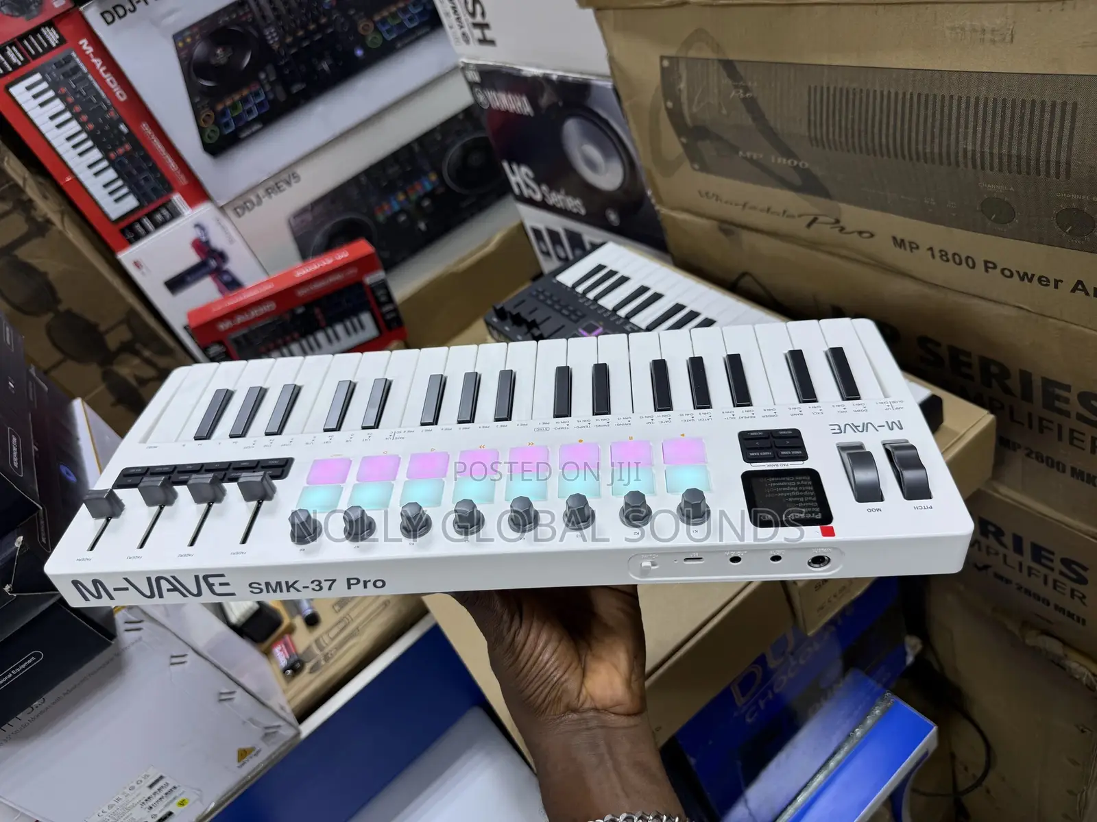 M-Vave SMK-37 PRO MIDI Keyboard Controller With Backlit RGB Drum Pads,
