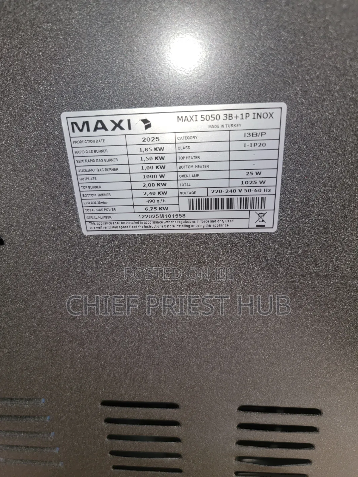 Maxi Standing Gas Cooker