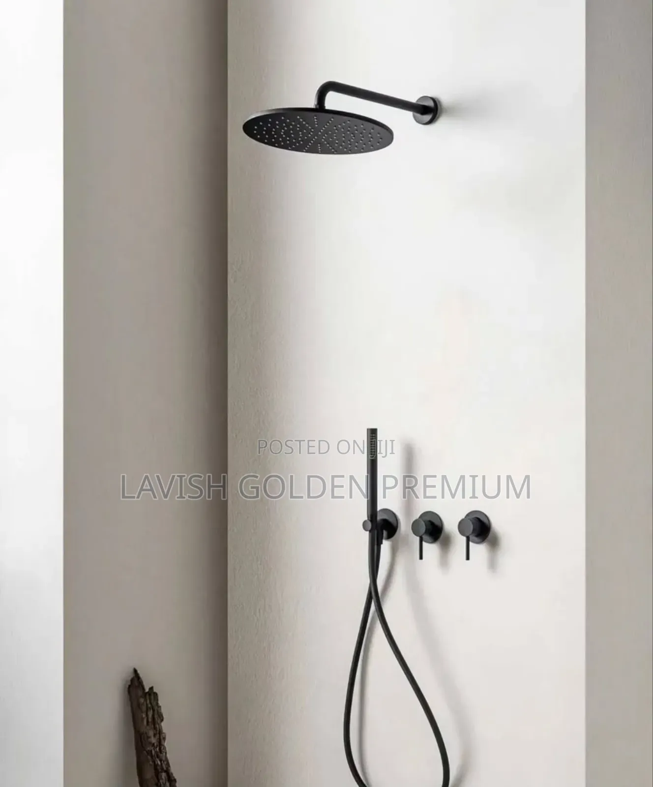 Ideal Black Conduit Shower Set.