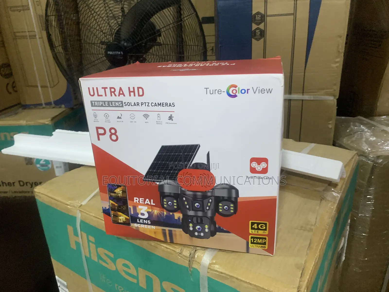Triple-Camera Solar PTZ Surveillance System