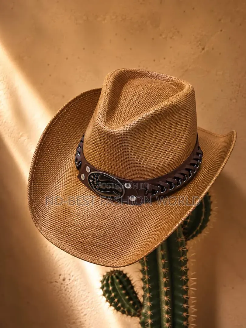 Brown Leather Hat