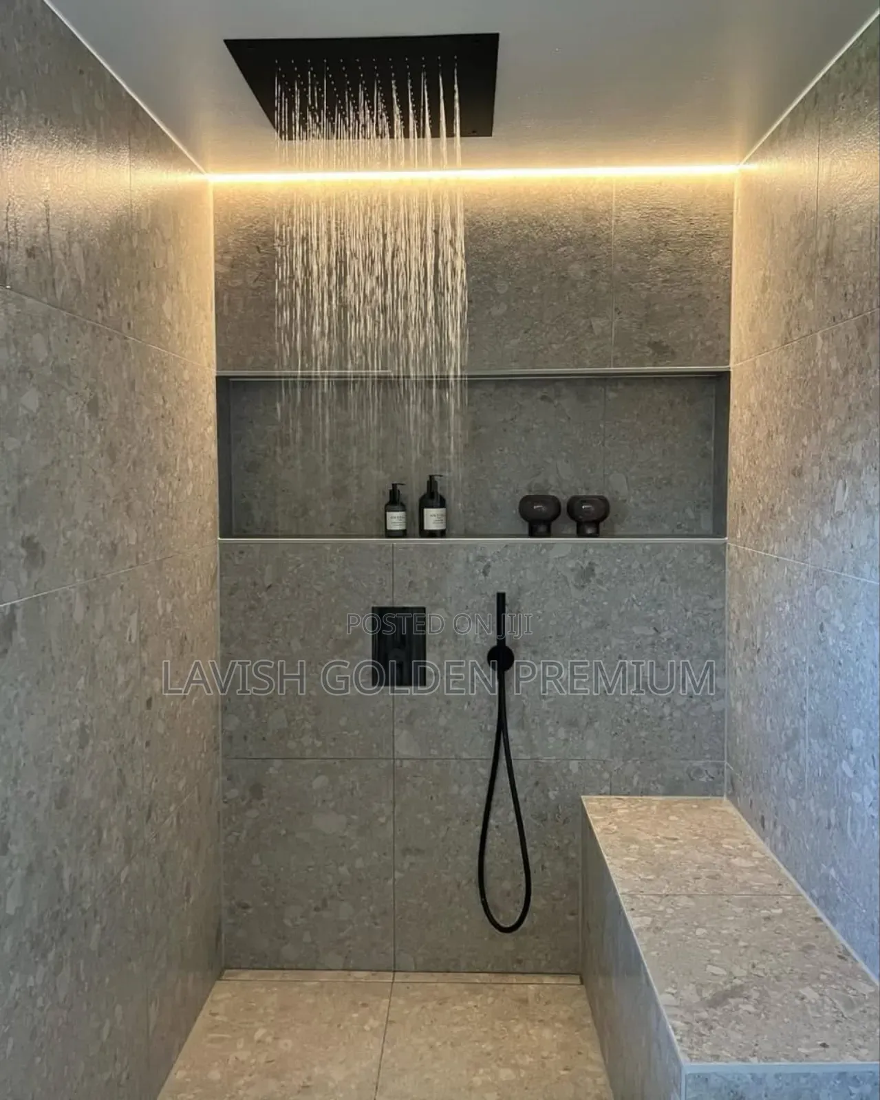 Black Conduit Shower