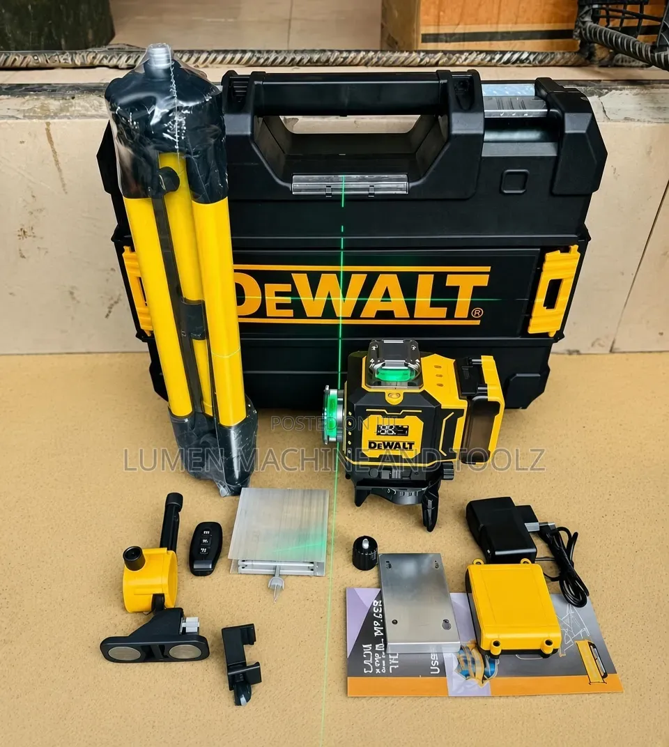 DeWalt 4D 360° 16-Line Laser Level Kit – Green Beam Self-Leveling