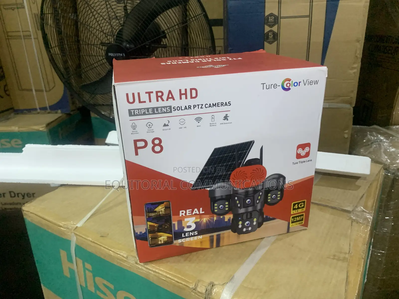 Ultra HD 360° Solar PTZ Surveillance Camera