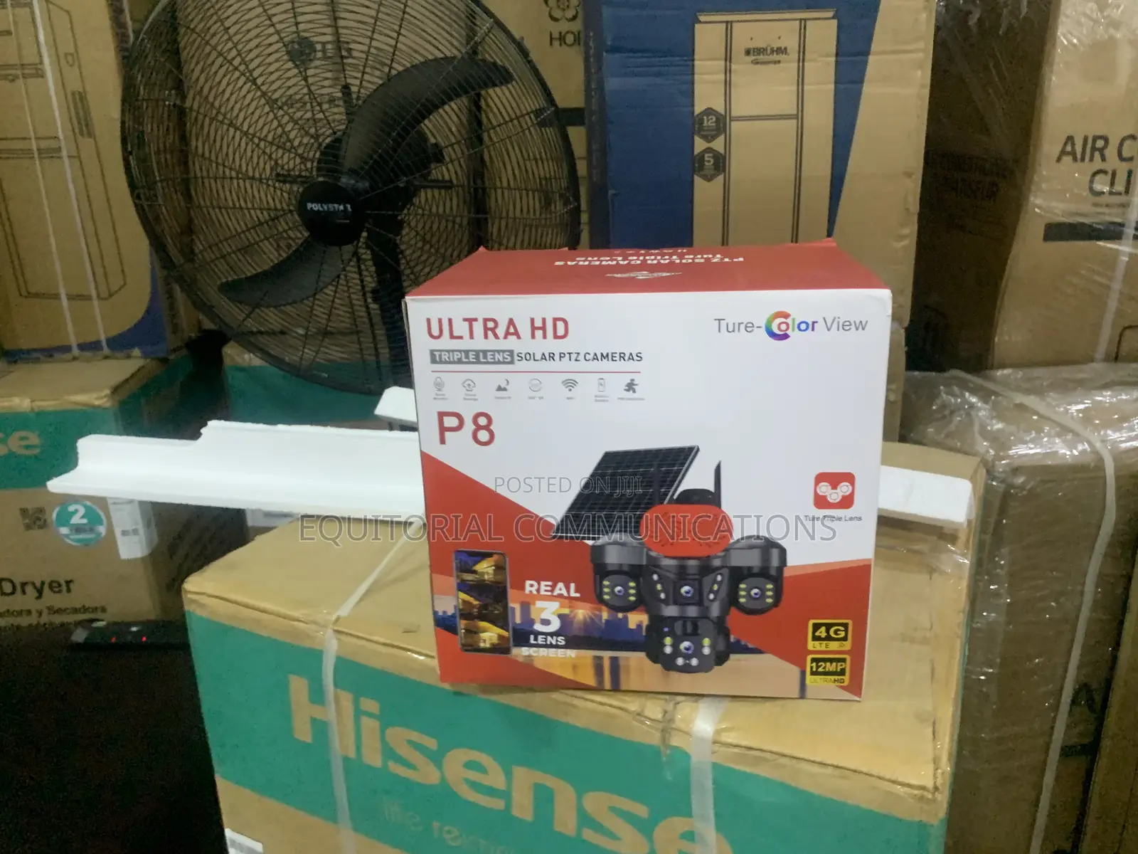 Outdoor Triple-Lens Solar PTZ Security Camera