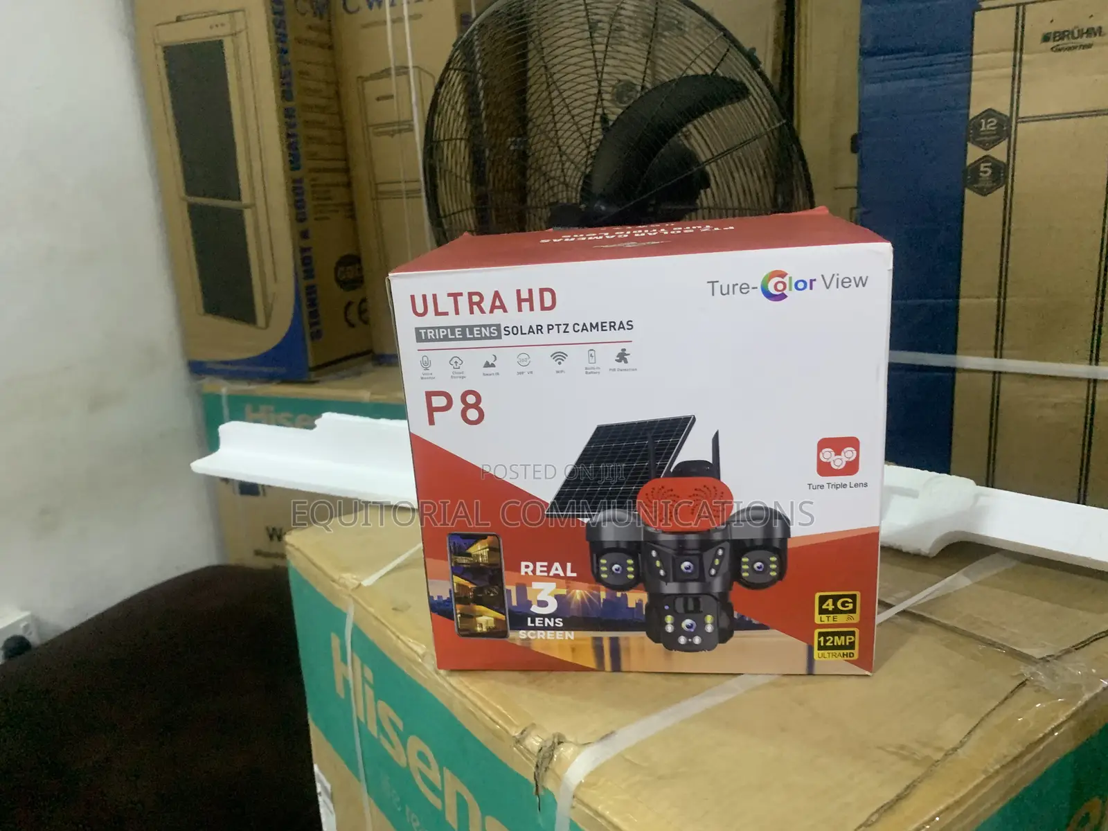 Triple-Lens Solar PTZ Camera for Wide Area Security