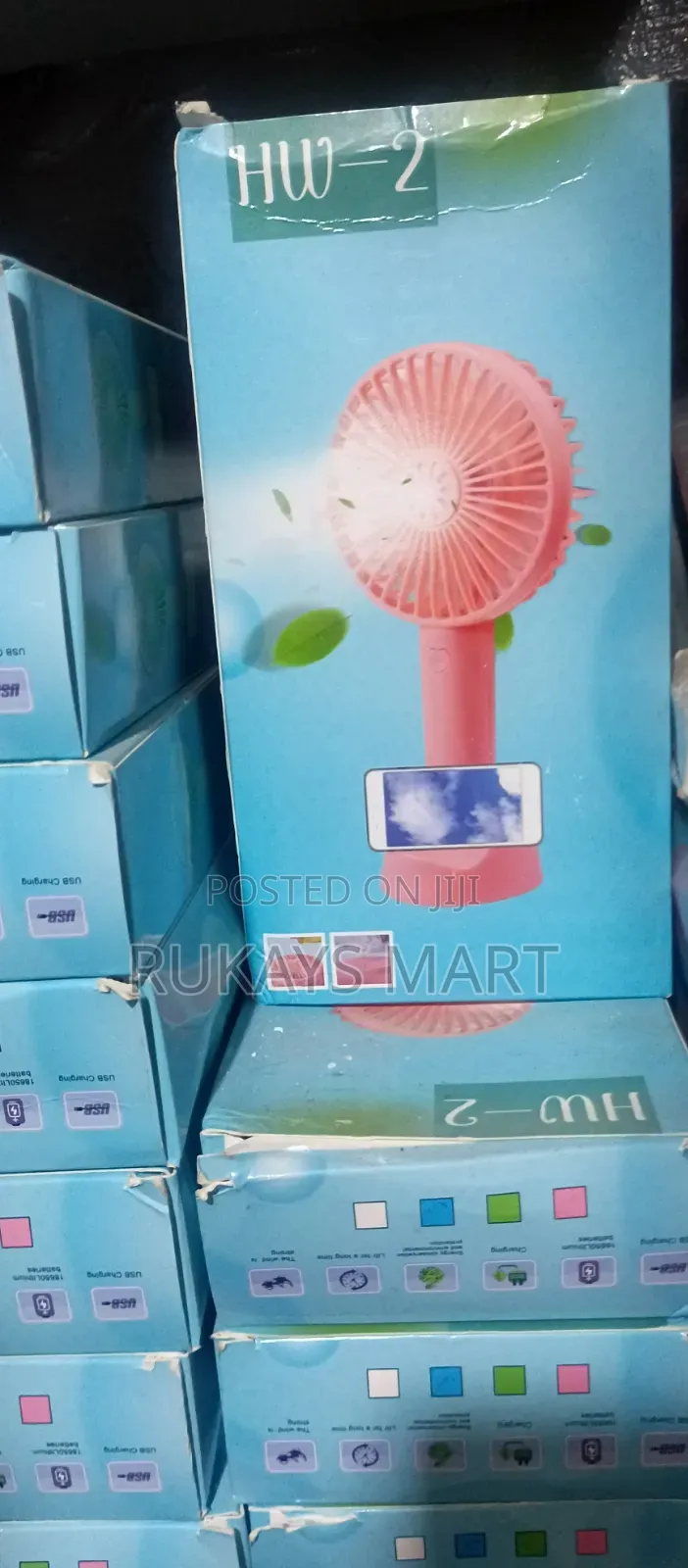 Rechargeable Hand Fan With Detachable Battery