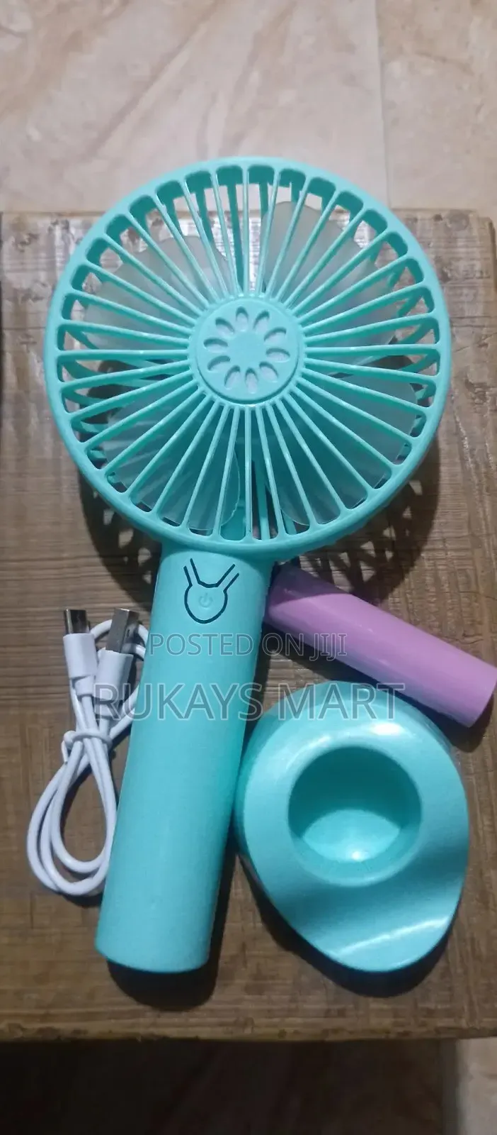 Rechargeable Hand Fan With Detachable Battery