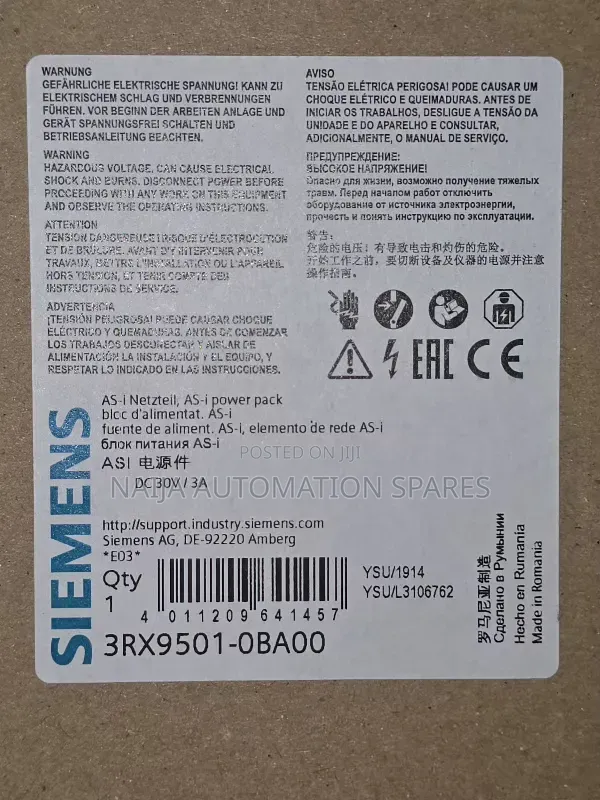 3rx9501-0ba00 | Siemens AS- Interface Power Supply Unit IP20