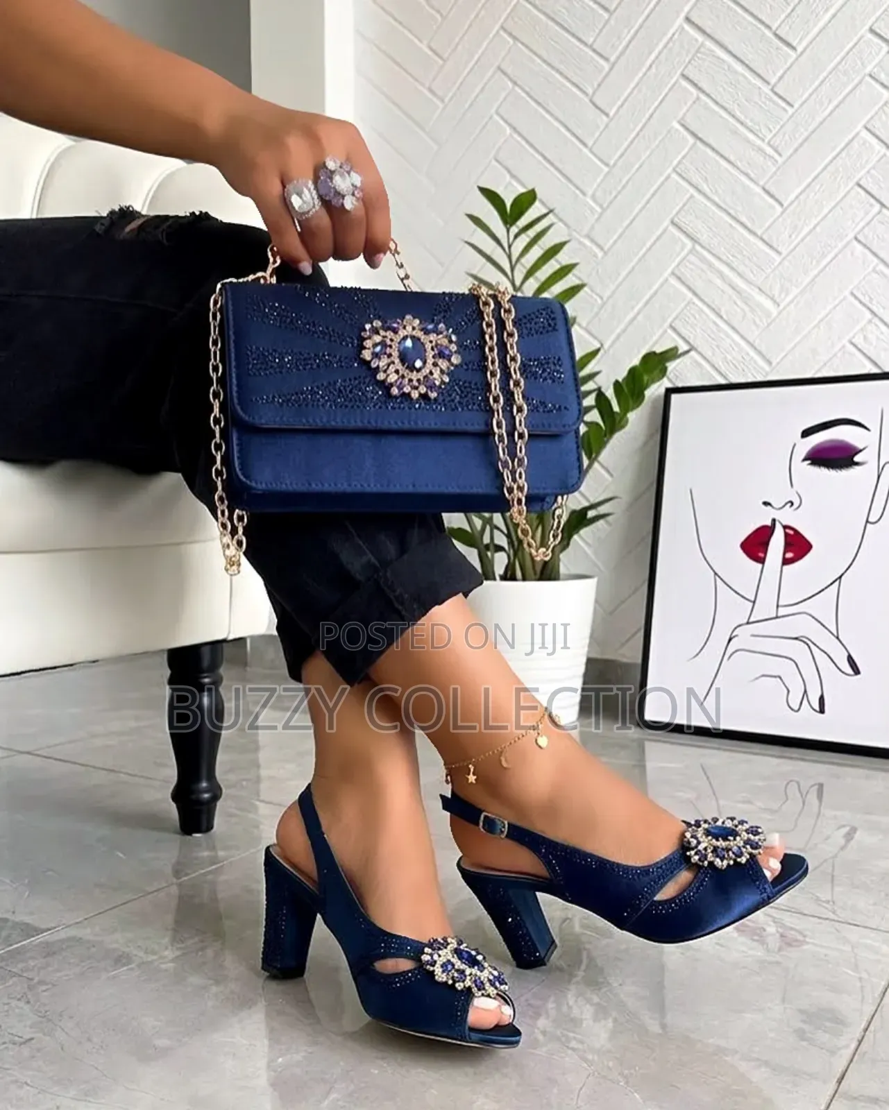 Premium Quality Luxury Women's Shoe and Bag Set