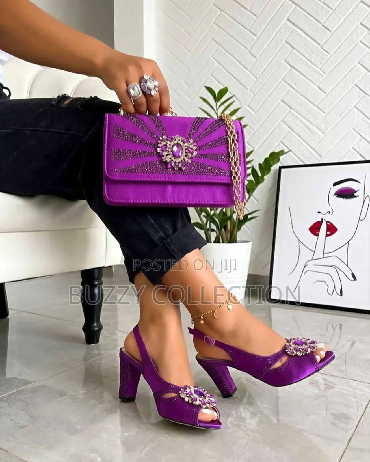 Premium Quality Luxury Women's Shoe and Bag Set
