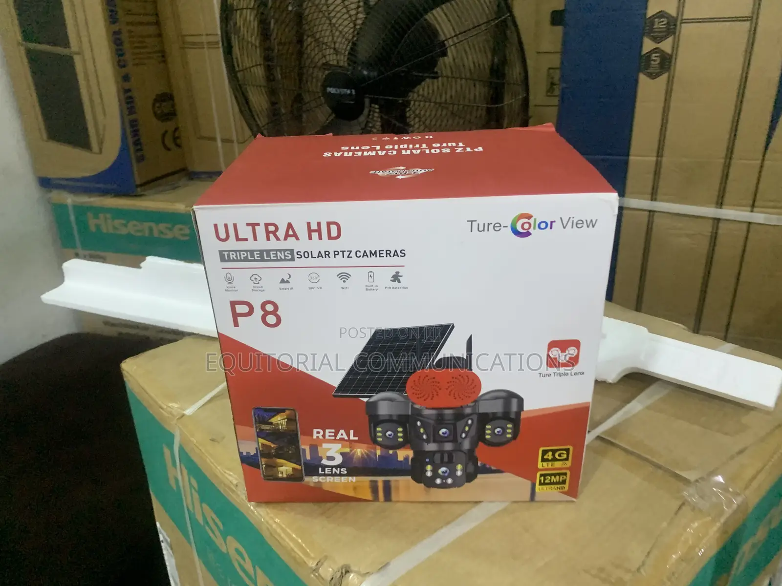 Triple-Lens Solar Security Camera With PTZ Control
