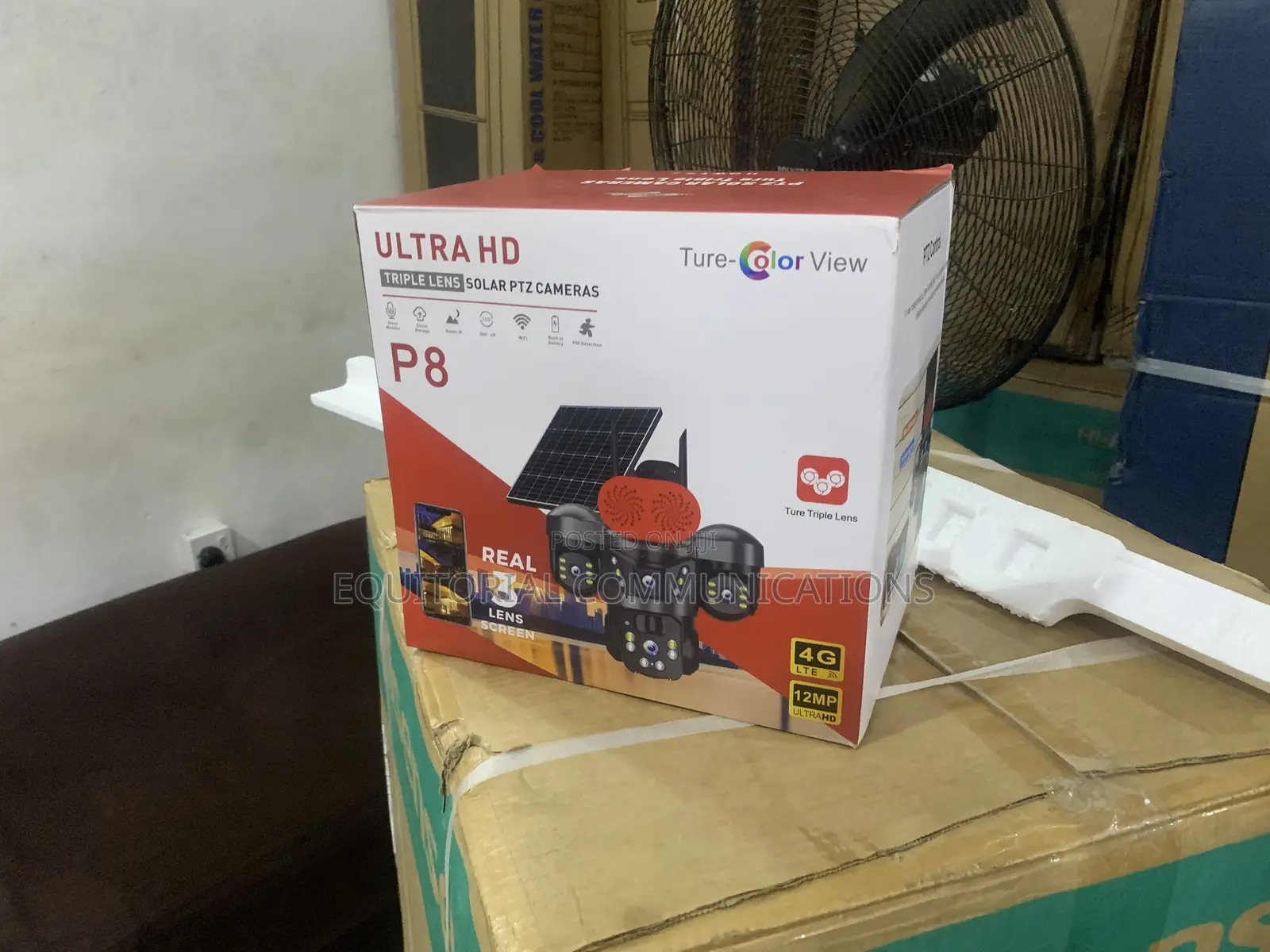 Triple-Lens Solar Security Camera With PTZ Control