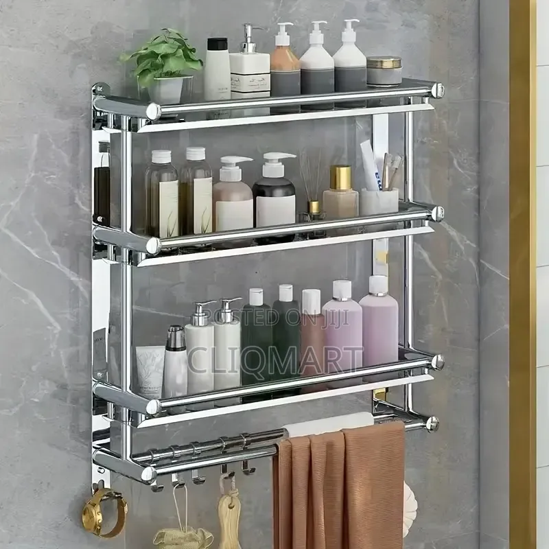 3-Tier Stainless Steel Wall Shelf – Bathroom Shower Caddy Organizer