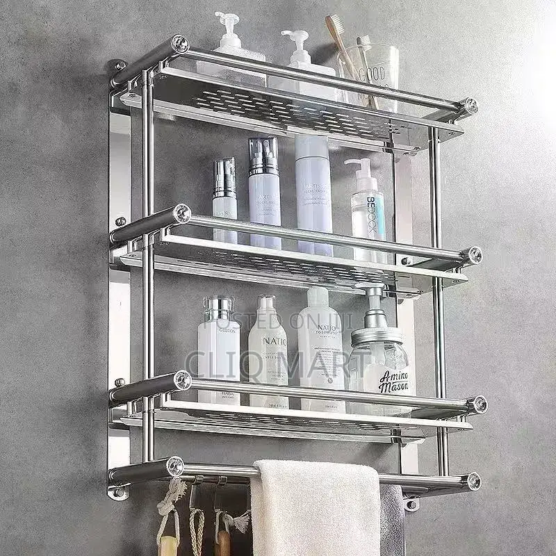 3-Tier Stainless Steel Wall Shelf – Bathroom Shower Caddy Organizer