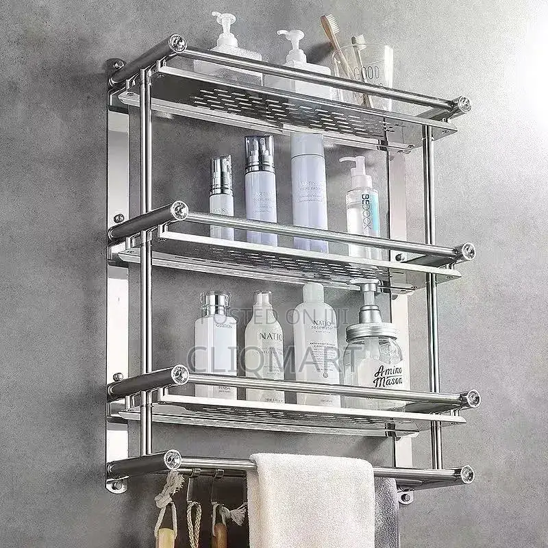 3-Tier Stainless Steel Wall Shelf – Bathroom Shower Caddy Organizer