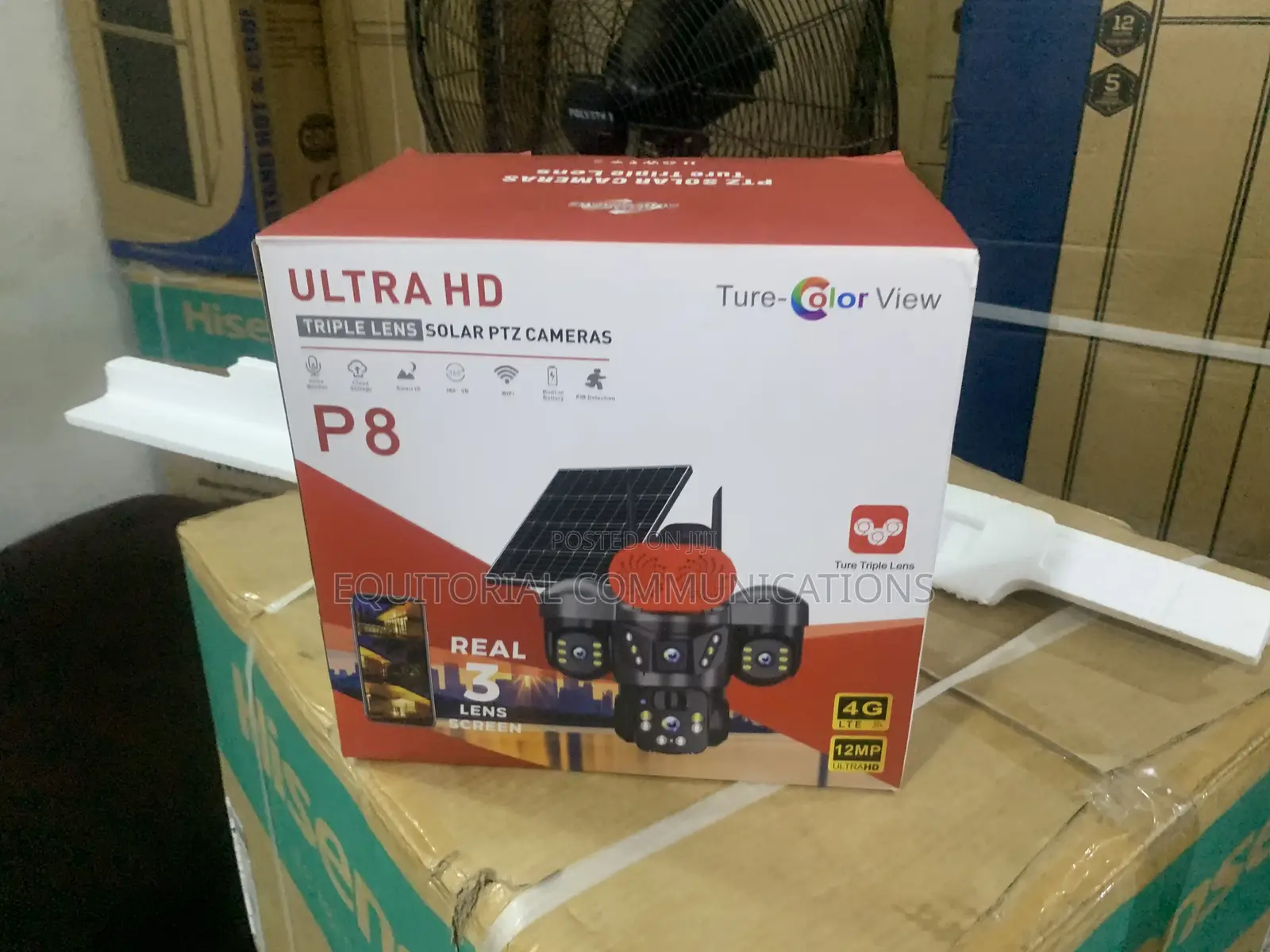 Ultra HD 360° Pan Tilt Zoom Solar Camera