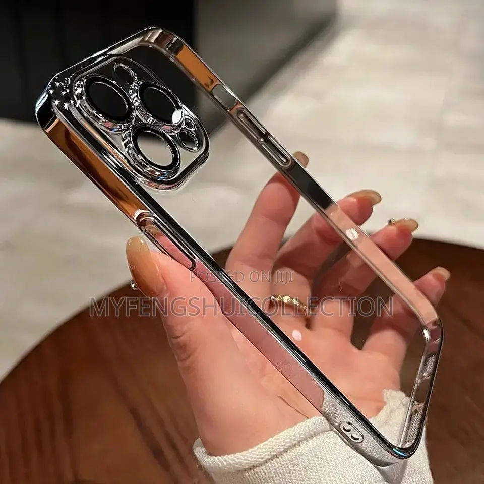 Luxury Plating Clear Silicon Case for iPhone 15 Pro Max