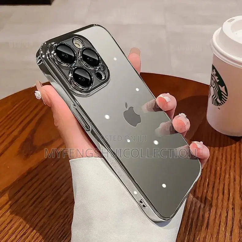 Luxury Plating Clear Silicon Case for iPhone 15 Pro Max