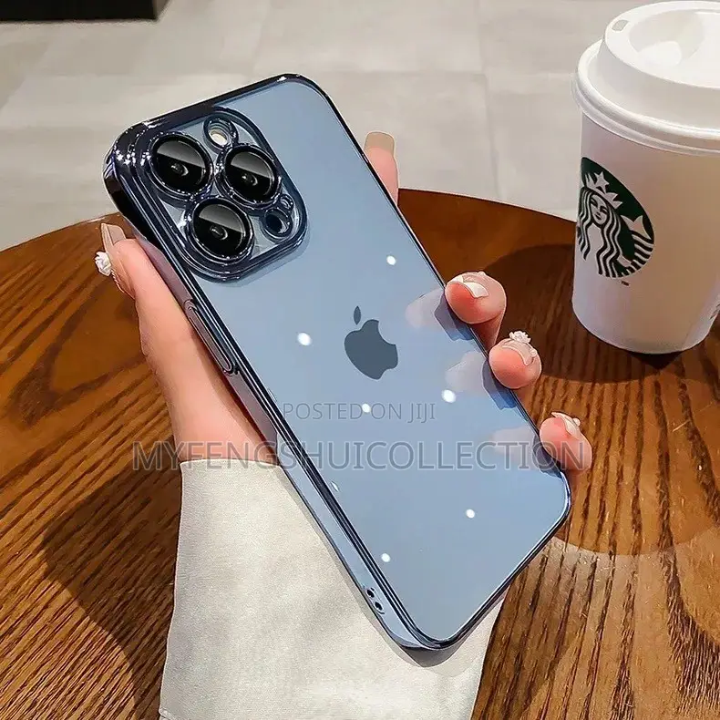 Luxury Plating Clear Silicon Case for iPhone 15 Pro Max