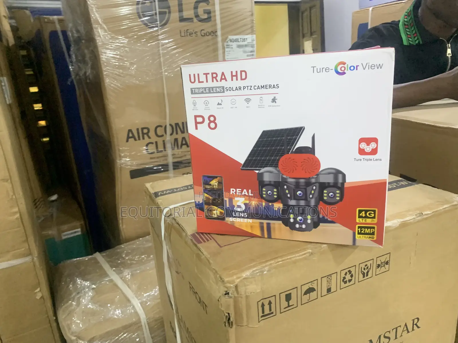 Triple-Lens Solar PTZ Camera for Wide Outdoor Coverage