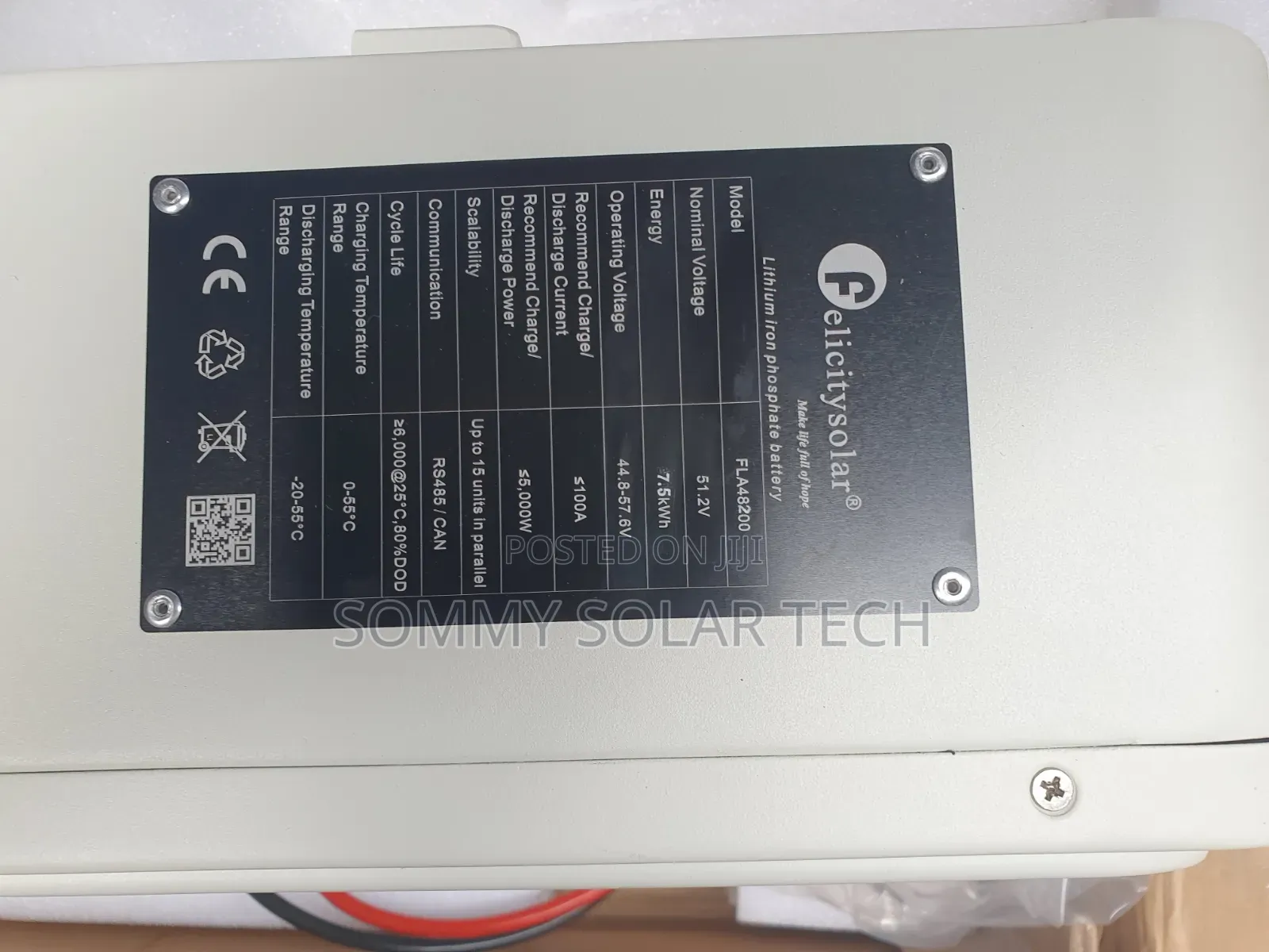 Felicity Lithium Ion Battery 7.5kwh 51.2v
