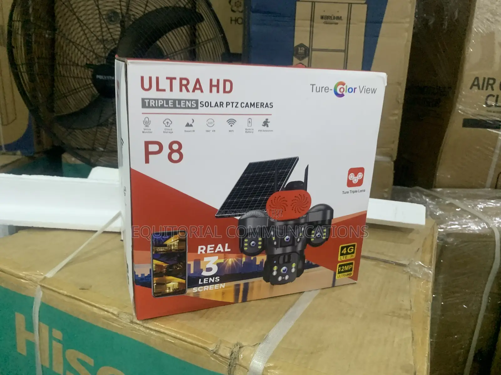 Solar Powered Ultra HD Camera With Three-Lens Monitoring