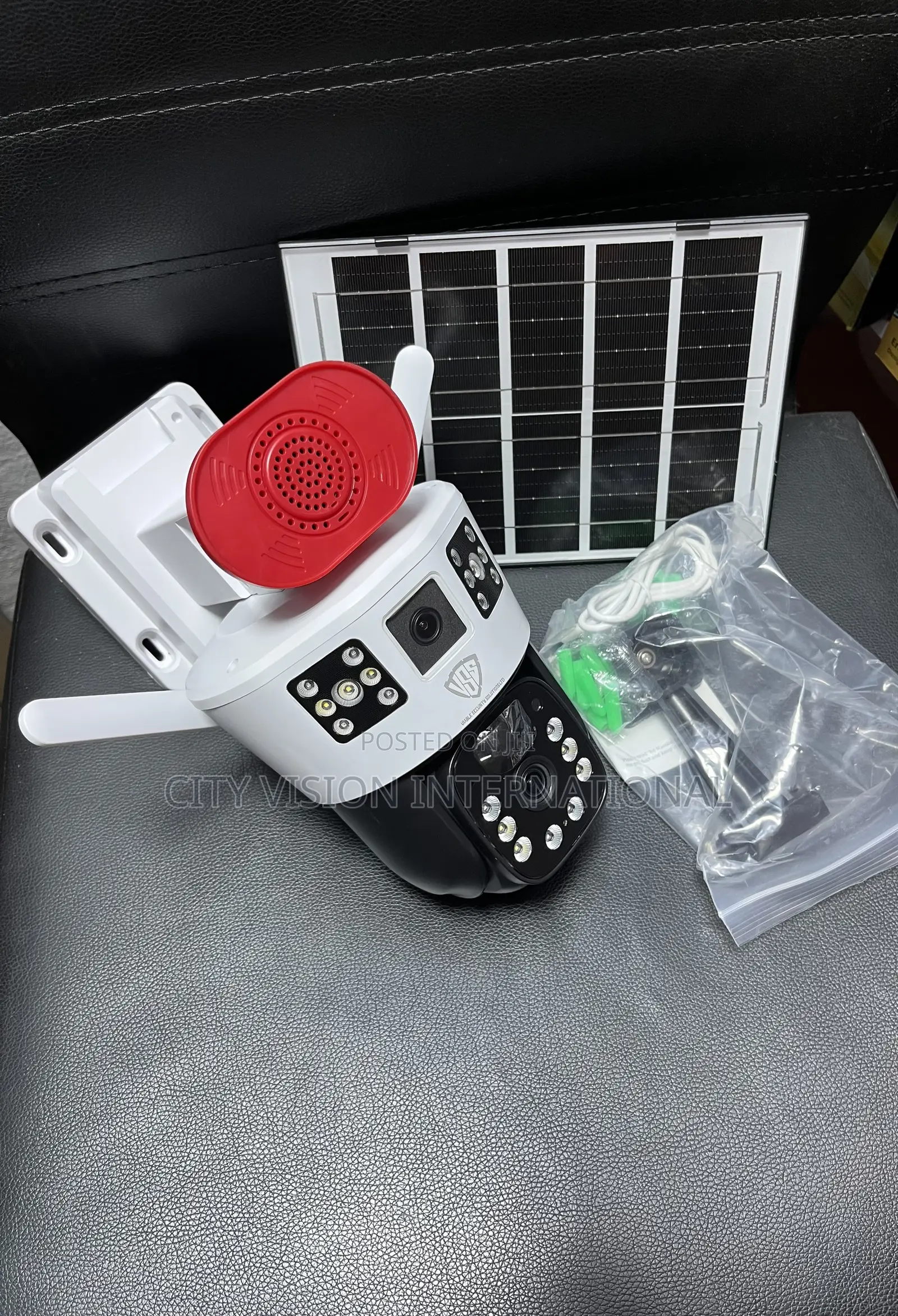 Dual-Lens 4G Solar PTZ (Pan-Tilt-Zoom) Security Camera System.