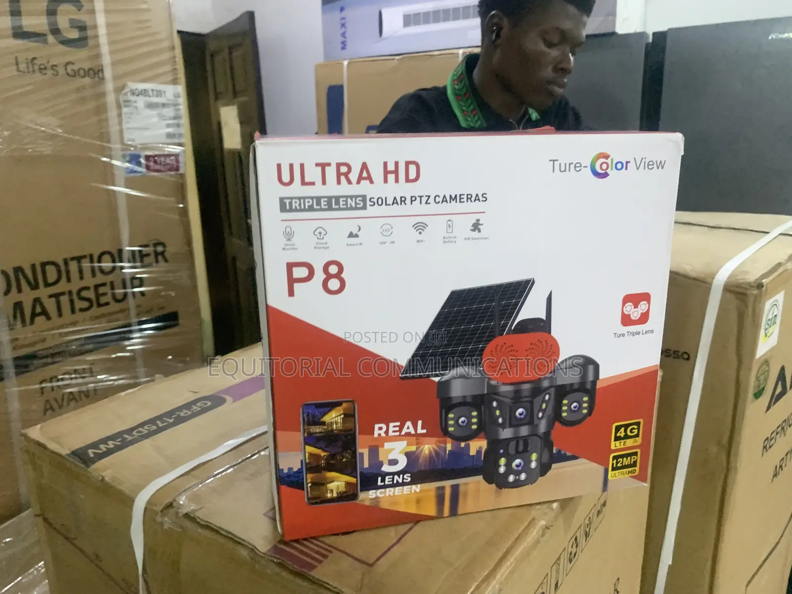 Ultra HD 3-Lens Solar Camera for Complete Property Security