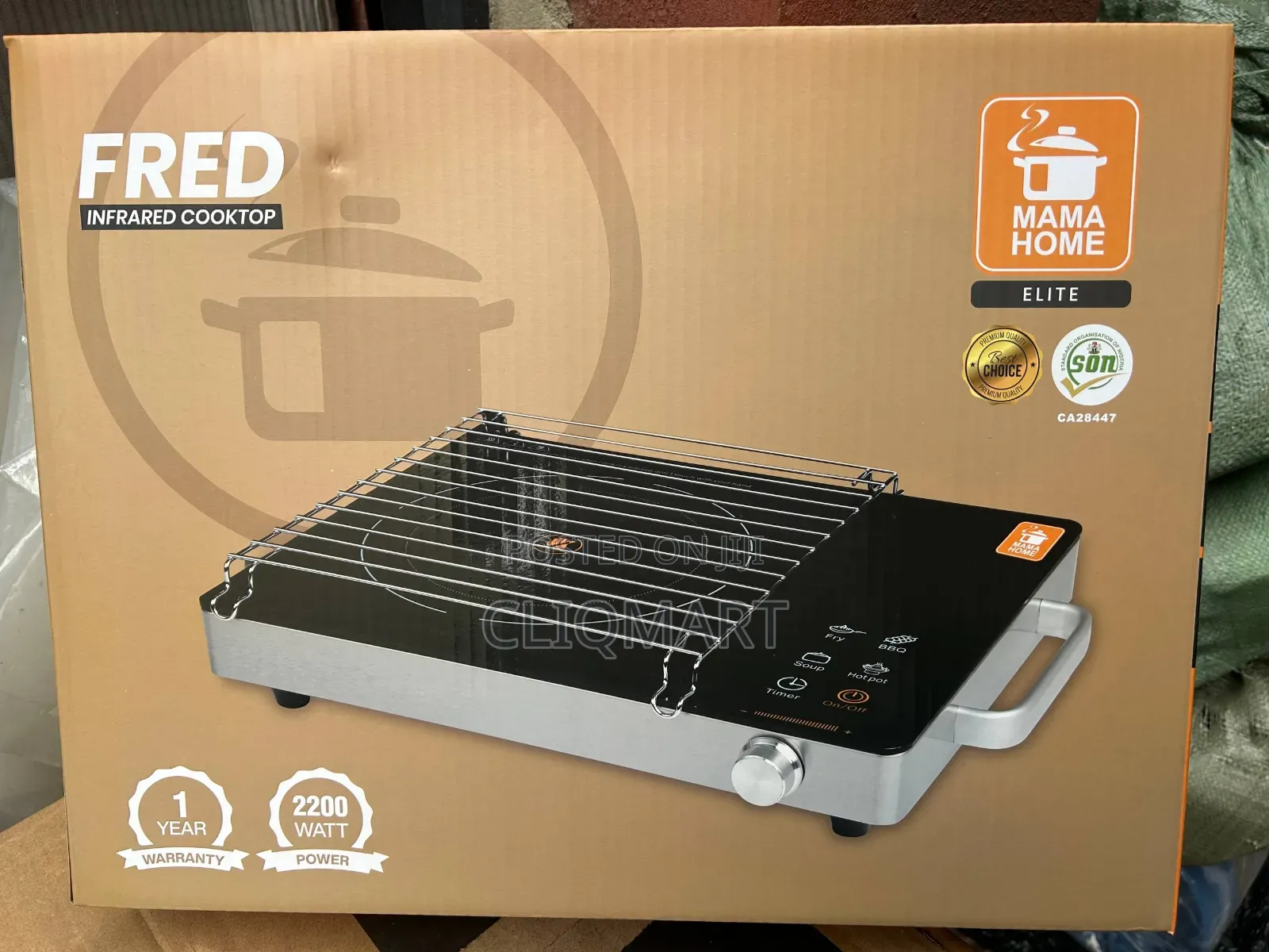 FRED Infrared Cooktop (2200W) Portable Electric Stove