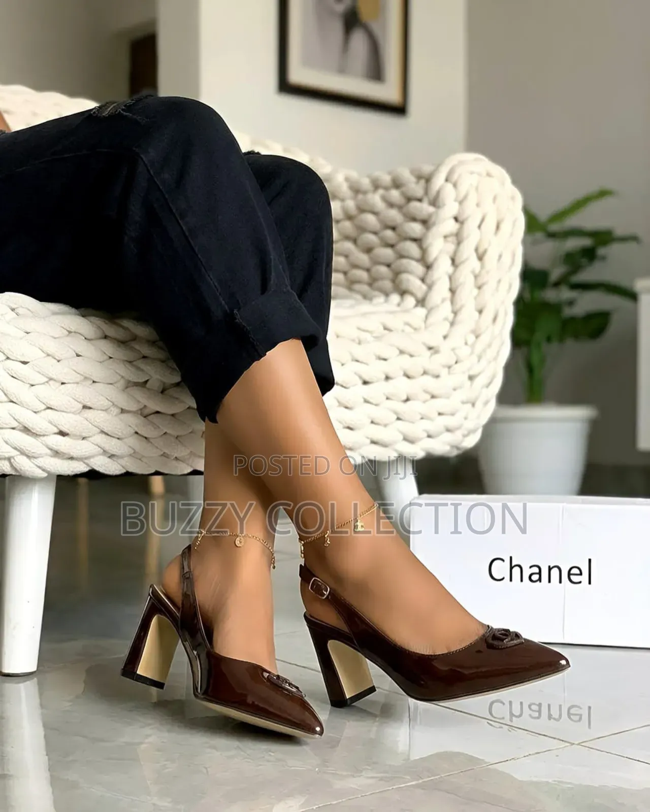 Exclusive Quality Luxury Chanel Block Heel Shoe