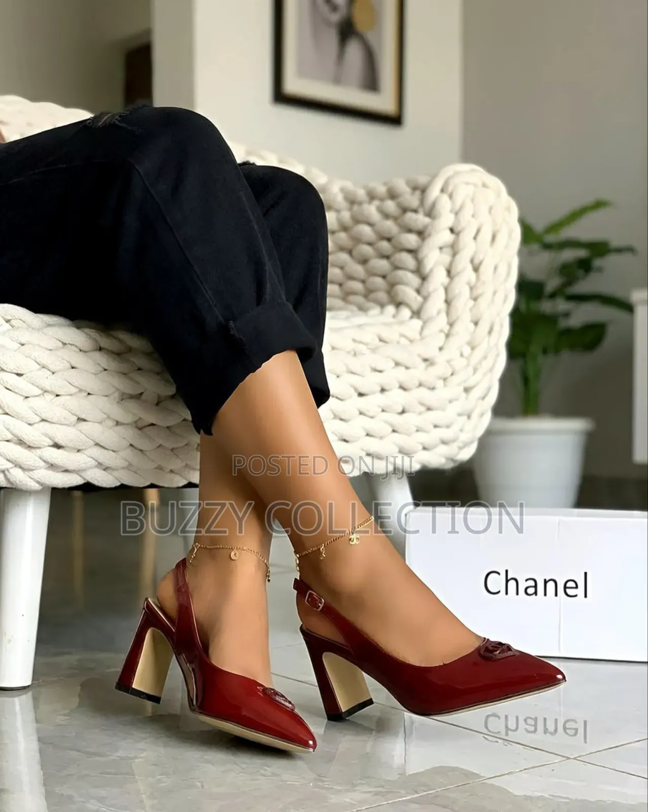 Exclusive Quality Luxury Chanel Block Heel Shoe